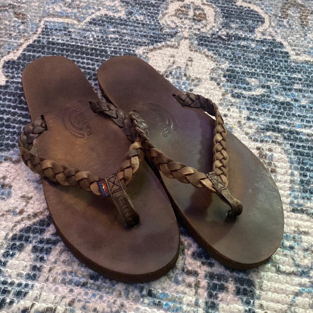 Rainbow Flip Flops